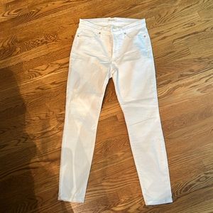 EUC Madewell 9” skinny in white.